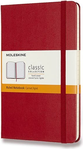 Moleskine Zápisník - tvrdé desky červený C6, 104 listů linkovaný - obrázek 1