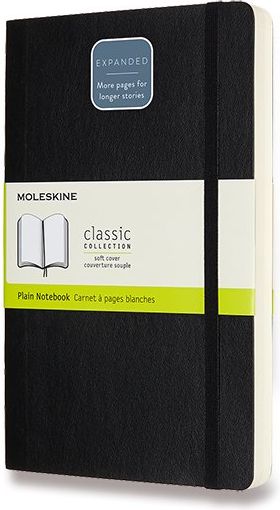 Moleskine Zápisník Expanded - měkké desky L, čistý, černý A5, 200 listů - obrázek 1