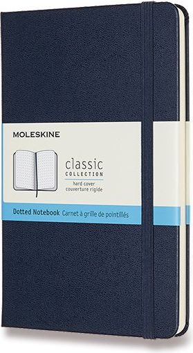 Moleskine Zápisník - tvrdé desky modrý C6, 104 listů  tečkovaný - obrázek 1