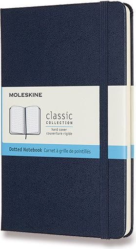 Moleskine Zápisník - tvrdé desky modrý C6, 104 listů tečkovaný - obrázek 1