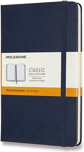 Moleskine Zápisník - tvrdé desky modrý C6, 104 listů  linkovaný - obrázek 1