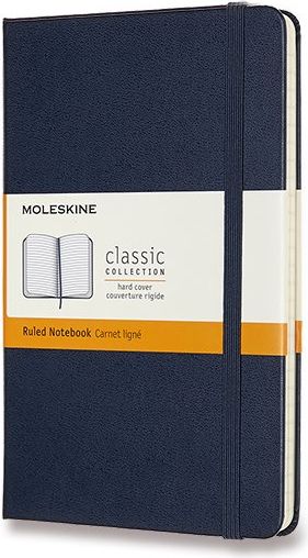 Moleskine Zápisník - tvrdé desky modrý C6, 104 listů linkovaný - obrázek 1