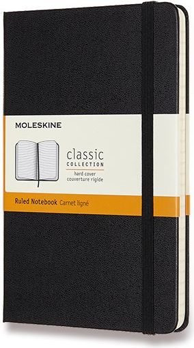 Moleskine Zápisník - tvrdé desky černý C6, 104 listů  linkovaný - obrázek 1