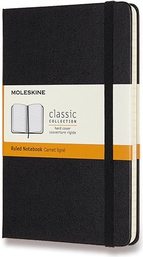 Moleskine Zápisník - tvrdé desky černý C6, 104 listů linkovaný - obrázek 1