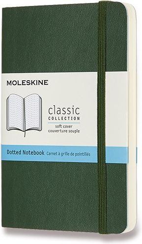 Moleskine Zápisník - měkké desky tm. zelený A6, 96 listů  tečkovaný - obrázek 1