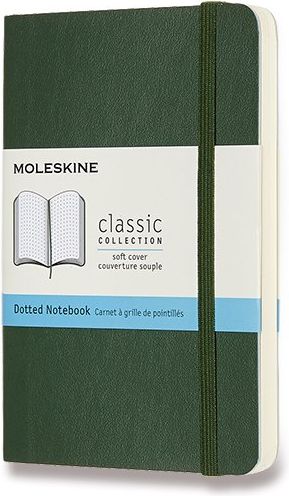Moleskine Zápisník - měkké desky tm. zelený A6, 96 listů tečkovaný - obrázek 1