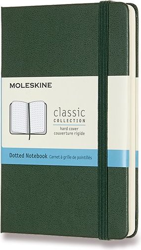 Moleskine Zápisník - tvrdé desky tm. zelený A6, 96 listů tečkovaný - obrázek 1