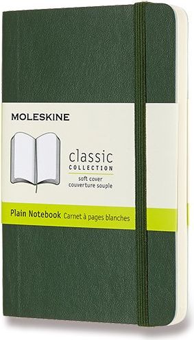 Moleskine Zápisník - měkké desky tm. zelený A6, 96 listů čistý - obrázek 1