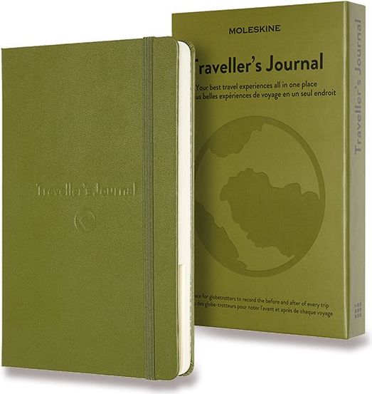 Moleskine Zápisník Passion Travel Journal - tvrdé desky L, khaki A5, 200 listů - obrázek 1