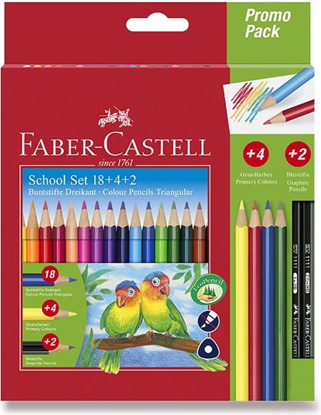 Faber-Castell Pastelky trojhranné 18 ks 0159 - obrázek 1