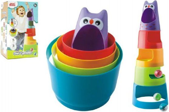 Pyramida sova plast kuličky - obrázek 1
