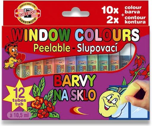 Koh-i-noor Barvy na sklo 9739 10 ks a 2 kontury, 10 ml - obrázek 1