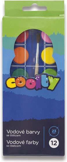 Coolty Vodové barvy 12 ks, průměr 23 mm - obrázek 1