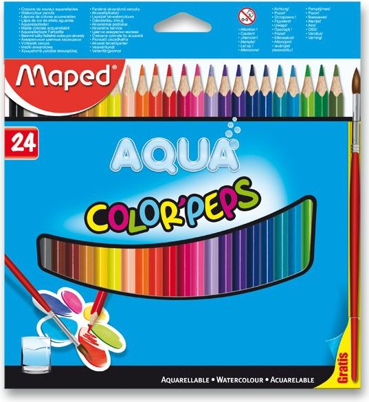 Maped Pastelky Color'Peps Aqua 24 ks + štětec 9836 - obrázek 1