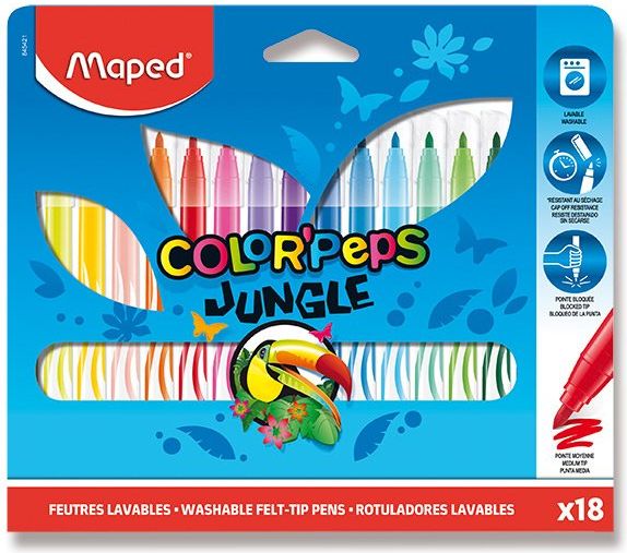 Maped Dětské fixy Color'Peps Jungle 18 ks 5421 - obrázek 1