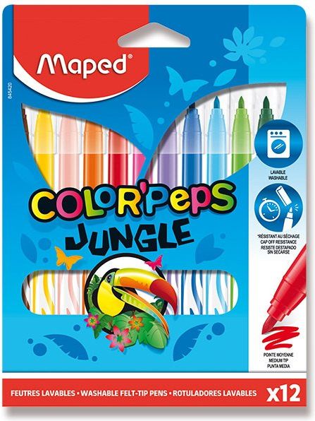 Maped Dětské fixy Color'Peps Jungle 12 ks 5420 - obrázek 1