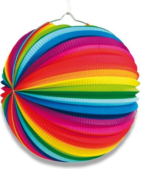 Amscan Papírový lampion Rainbow průměr 25 cm - obrázek 1
