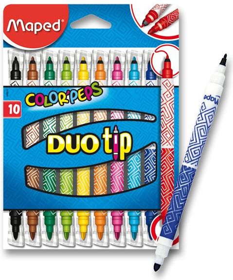 Maped Dětské fixy Color'Peps Duo Tip 10 oboustranných fixů 9010 - obrázek 1