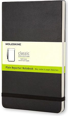 Moleskine Zápisník Reporter - tvrdé desky L, čistý, černý A5, 120 listů - obrázek 1