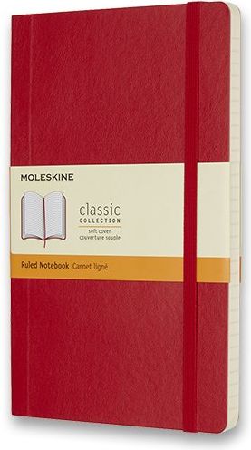 Moleskine Zápisník - měkké desky červený linkovaný L A5, 96 listů - obrázek 1