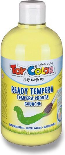 Toy Color Temperová barva Ready Tempera světle žlutá, 500 ml - obrázek 1