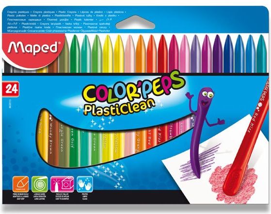 Maped Plastové pastely Color'Peps Plasticlean 24 ks, trojhranné - obrázek 1