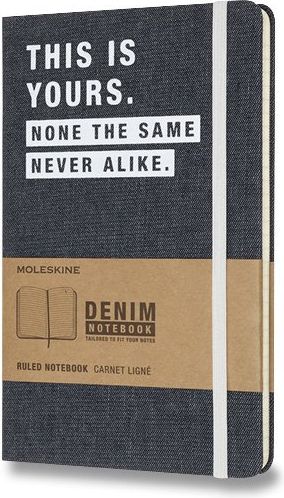 Moleskine Zápisník Denim - tvrdé desky L, linkovaný, This Is Yours A5, 120 listů - obrázek 1