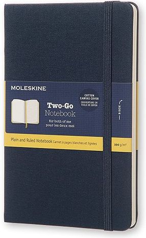 Moleskine Zápisník Two-Go - tvrdé desky tmavě modrý C6, 72 listů  linkovaný  čistý - obrázek 1