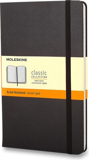 Moleskine Zápisník - tvrdé desky černý A5, 120 listů  linkovaný - obrázek 1