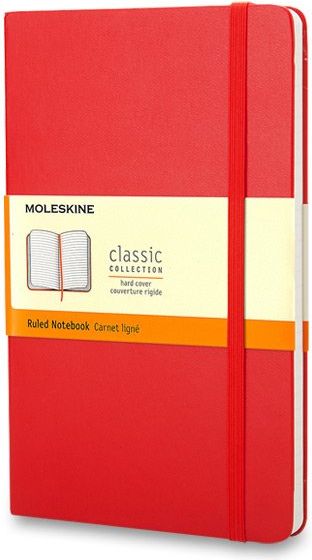 Moleskine Zápisník - tvrdé desky červený A6, 96 listů linkovaný - obrázek 1