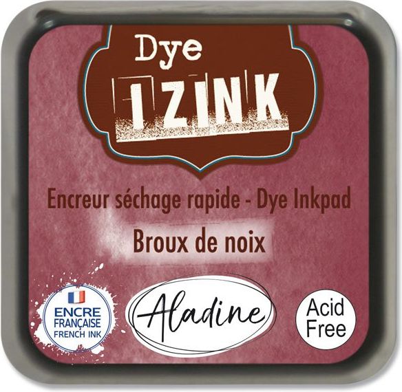 AladinE Razítkovací polštářek Izink Dye rychleschnoucí tm. hnědá 19267 1 ks - obrázek 1