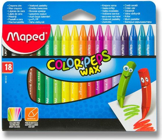 Maped Voskovky Color'Peps Wax 18 ks, trojhranné - obrázek 1