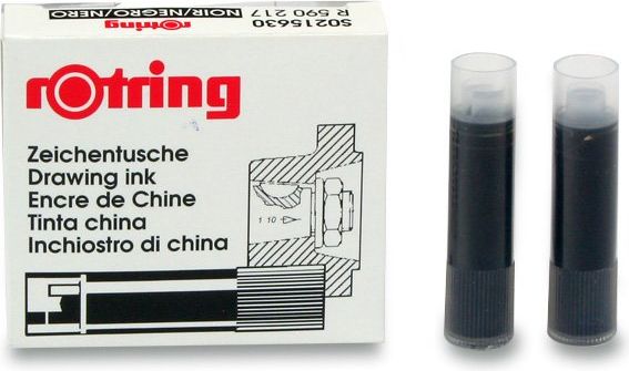 Rotring Bombičky pro technická pera Isograph černé, 5 ks - obrázek 1