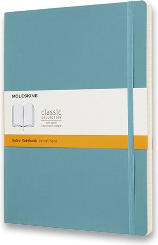 Moleskine Zápisník - měkké desky tyrkysový B5, 96 listů linkovaný - obrázek 1