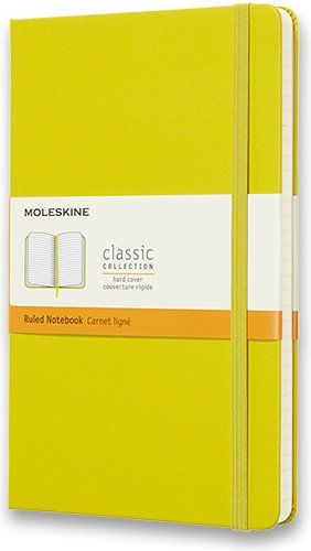 Moleskine Zápisník - tvrdé desky žlutozelený A5, 120 listů  linkovaný - obrázek 1
