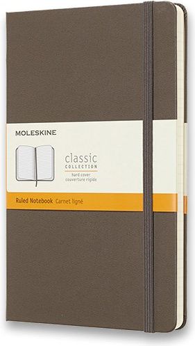 Moleskine Zápisník - tvrdé desky khaki A5, 120 listů  linkovaný - obrázek 1