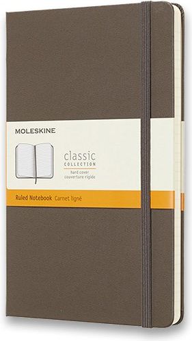 Moleskine Zápisník - tvrdé desky khaki A5, 120 listů linkovaný - obrázek 1