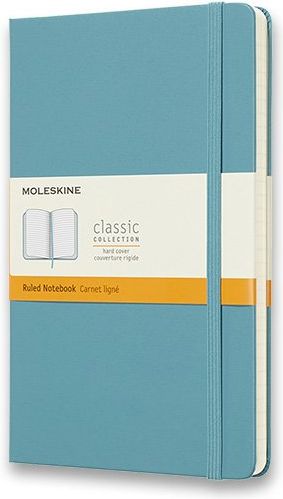 Moleskine Zápisník - tvrdé desky tyrkysový A5, 120 listů  linkovaný - obrázek 1