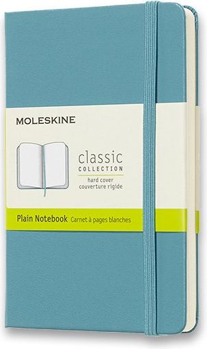 Moleskine Zápisník - tvrdé desky tyrkysový A6, 96 listů čistý - obrázek 1