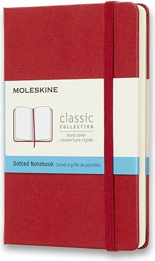 Moleskine Zápisník - tvrdé desky červený A6, 96 listů  tečkovaný - obrázek 1