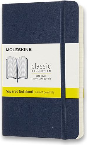 Moleskine Zápisník - měkké desky modrý A6, 96 listů čtverečkovaný - obrázek 1