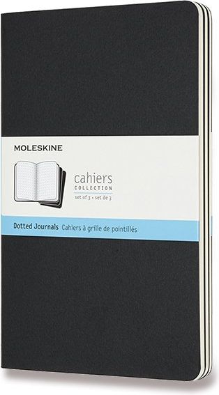 Moleskine Sešity Cahier černé A5, 40 listů tečkovaný - obrázek 1