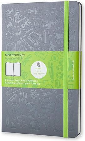 Moleskine Zápisník Evernote - tvrdé desky L, linkovaný, šedý A5, 120 listů - obrázek 1