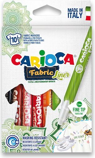 Carioca Fixy Fabric 10 ks, slabý hrot 42909 - obrázek 1