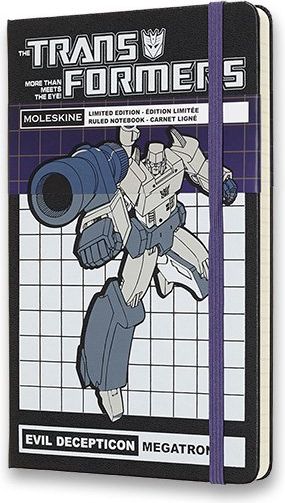 Moleskine Zápisník Transformers - tvrdé desky L, linkovaný, Megatron A5, 120 listů - obrázek 1