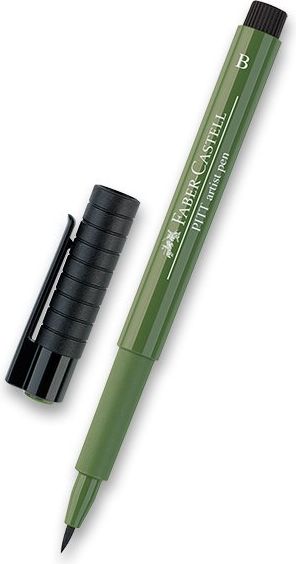 Faber-Castell Popisovač Pitt Artist Pen Brush - chromová matná zeleň 174/ 6747 - obrázek 1