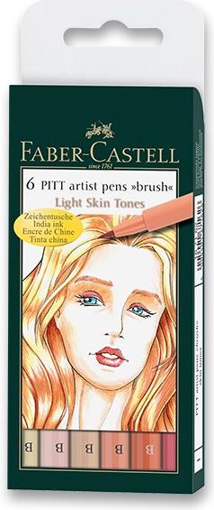 Faber-Castell Popisovač Pitt Artist Pen Brush 6 ks, odstíny pleti 6716 - obrázek 1