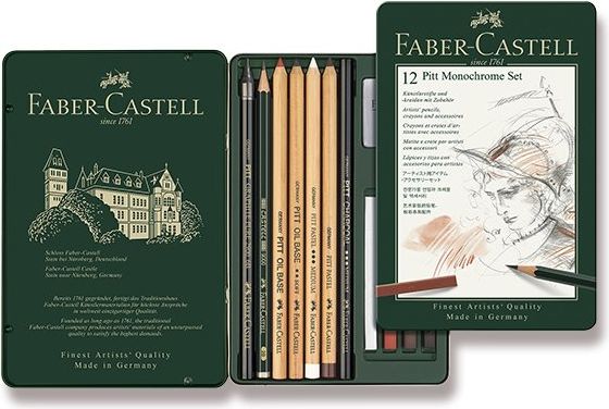 Faber-Castell Grafitová tužka Pitt Monochrome sada 12 kusů 112975 - obrázek 1
