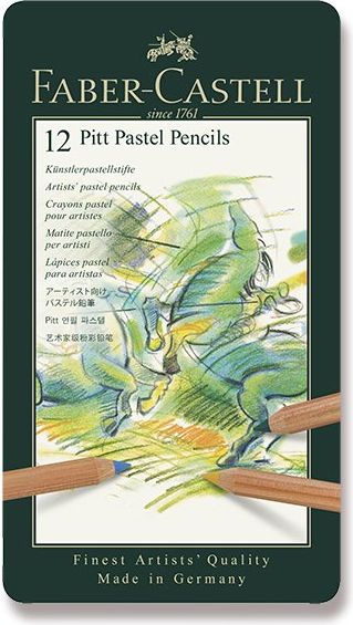 Faber-Castell Umělecké pastely Pitt Pastel plechová krabička, 12 ks 112112 - obrázek 1