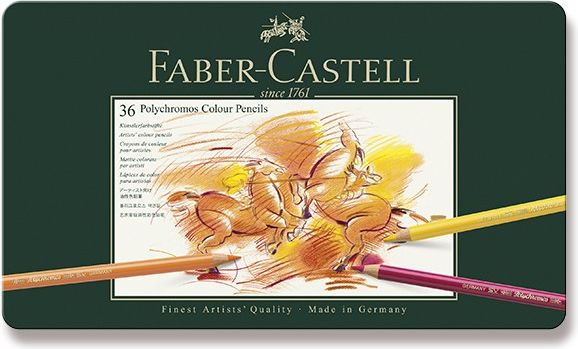 Faber-Castell Pastelky Polychromos plechová krabička, 36 ks 1003 - obrázek 1